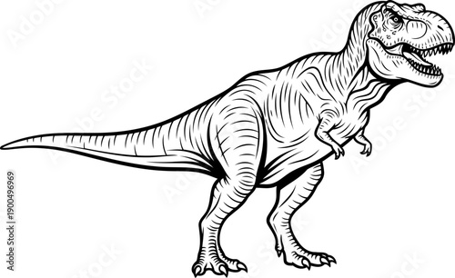 Tyrannosaurus rex king of dinosaurs illustration