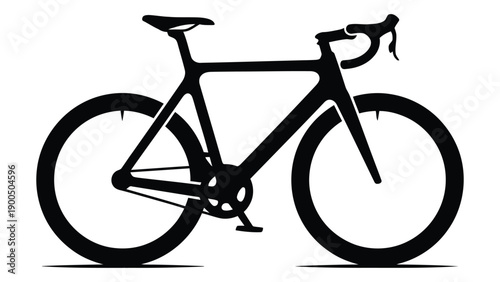 A sleek black bicycle with a modern design and high-quality components. Vector