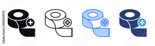 Surgical Tape icon sheet multiple style collection