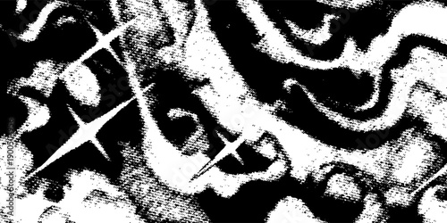 OLD NEWSPAPER BACKGROUND, BLANK GRUNGE PAPER TEXTURE, DARK NEWS PRINT PATTERN DESIGN WITH WHITE GRUNGY