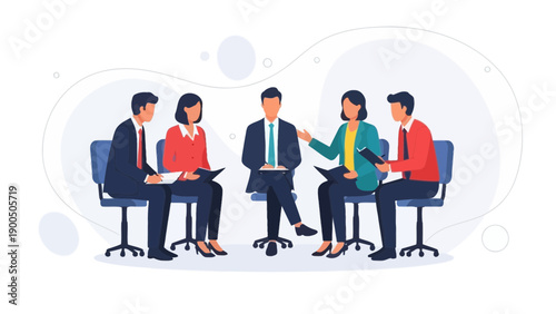 Diverse business team in a meeting, discussing ideas and collaborating