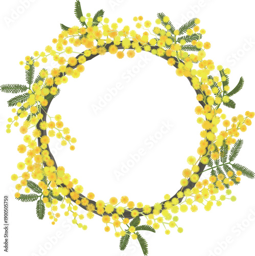 ミモザリース（背面透過）