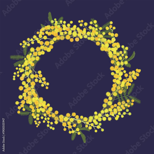 ミモザリース（ネイビー）