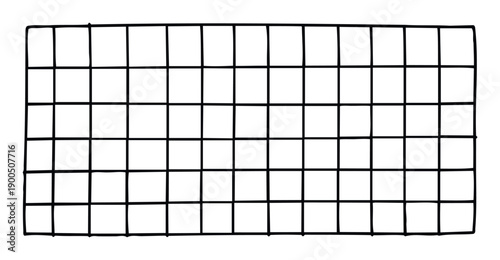 Simple black grid with an informal, handdrawn look for creating clear layouts, organizing information, and enhancing presentations, educational materials, or various projects.