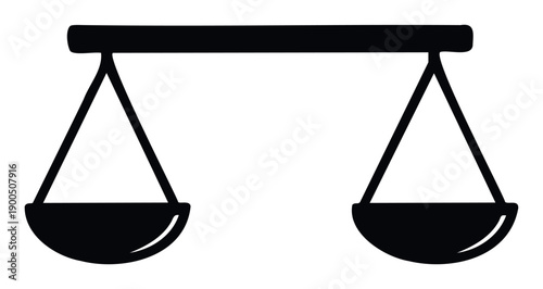 Classic balance scale icon symbolizing justice equality and measurement perfect for legal financial and ethical presentations and infographics
