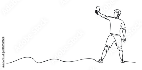 Soccer referee raising a red penalty card, symbolizing strict enforcement of rules and consequences in professional sports competitions