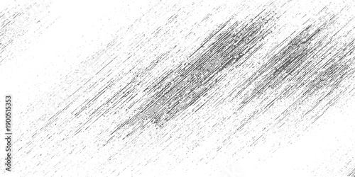 Abstract Monochrome Glitch Texture Featuring Distressed Lines, Smudged Noise and Digital Artifact Style Background.