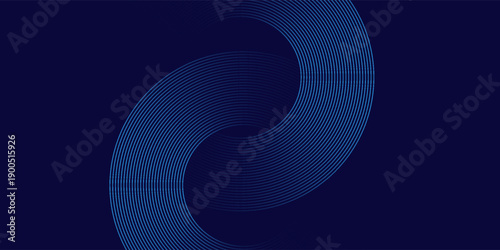 Abstract blue glowing geometric lines modern shiny blue circle lines pattern. Suit for cover banner brochure, eps10