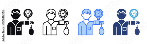 Blood Pressure icon sheet multiple style collection