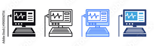 Monitor icon sheet multiple style collection