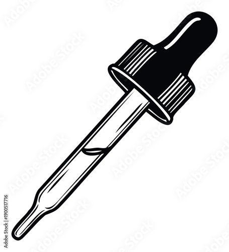 Essential laboratory dropper for precise liquid measurement used in scientific experiments, medical applications, and cosmetic product formulation imagery