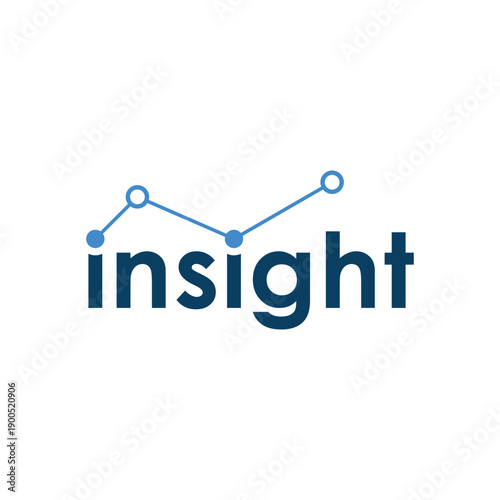 insight logo design, diagram analysis symbol icon, technology graphic vector