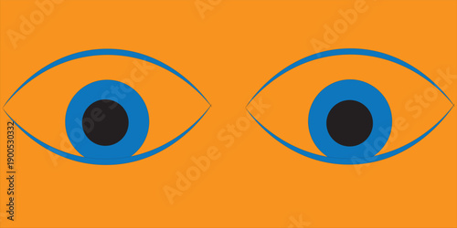 Lines and simple shapes making a half incomplete face isolated on a yellowish (golden) colored background.