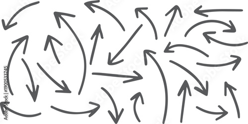 Arrows vector collection with elegant style and black color. Black arrow icons set.