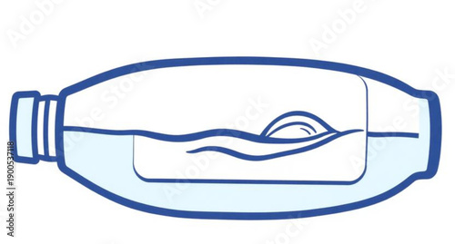 Vector illustration set featuring a toothbrush and toothpaste over an abstract blue wave background with a sea fish icon and nature design elements