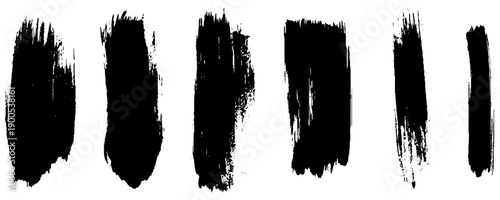Hand Painted Brush Stroke Collection. Artistic Ink Brush Stroke Collection