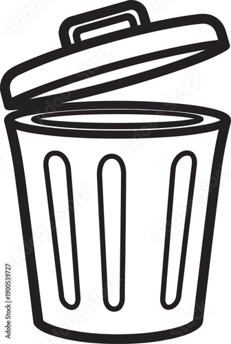 Trash can waste disposal bin