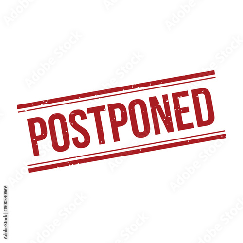 Postponed Stamp, Postponed Grunge Square Sign
