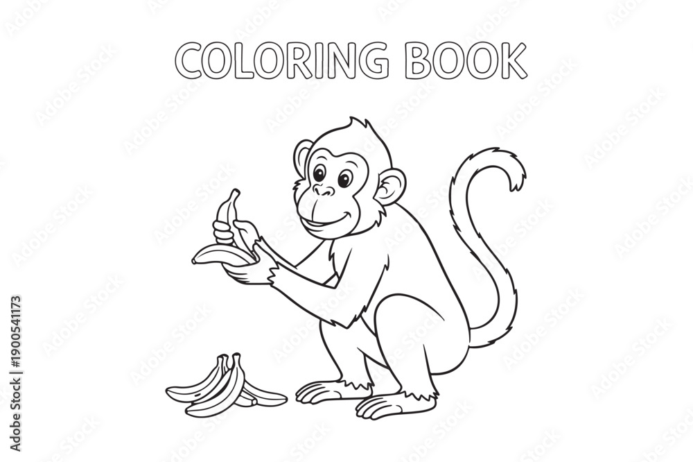 Naklejka premium Cute Rabbit Coloring Page Vector | Simple Bunny Outline for Kids & Adults, Rintable Rabbit Coloring Page Vector