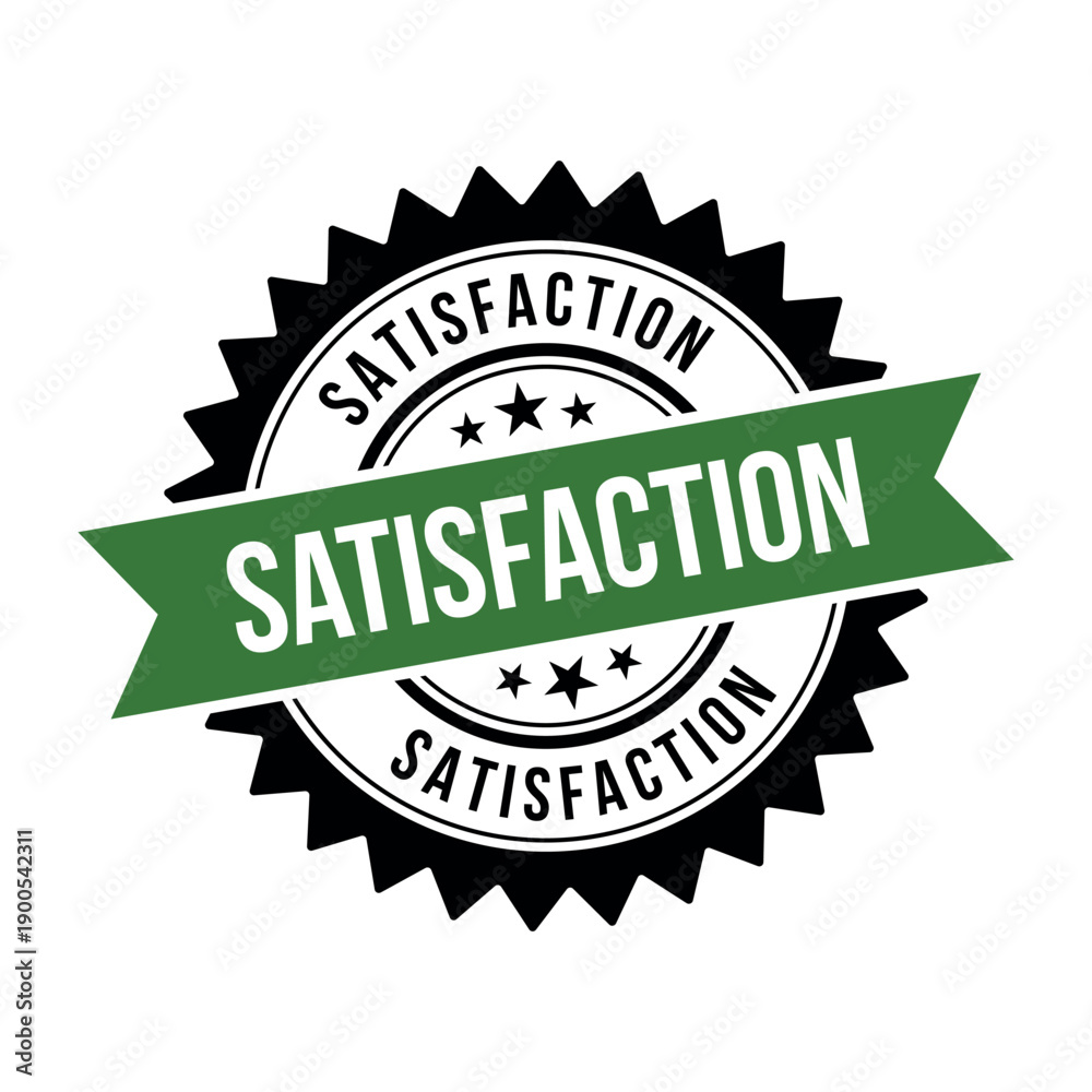Obraz premium Satisfaction Stamp, Satisfaction Grunge Round Sign