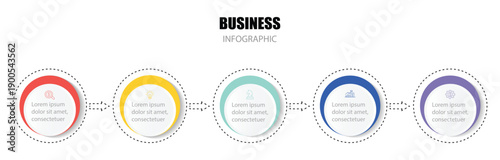 Circle diagram infographic set. Business data visualization. Abstract elements of graph, diagram with steps, options, parts or processes. Vector business template for presentation. 
