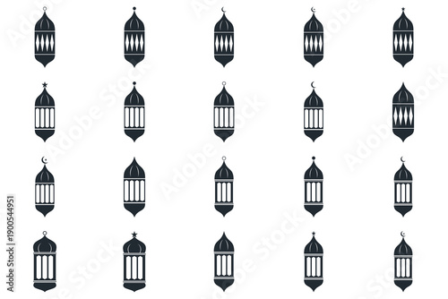 Eid adha and fitr arabic logo, collection set package design eid al fit, eid mubarak