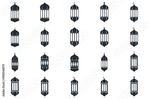 Eid adha and fitr arabic logo, collection set package design eid al fit, eid mubarak