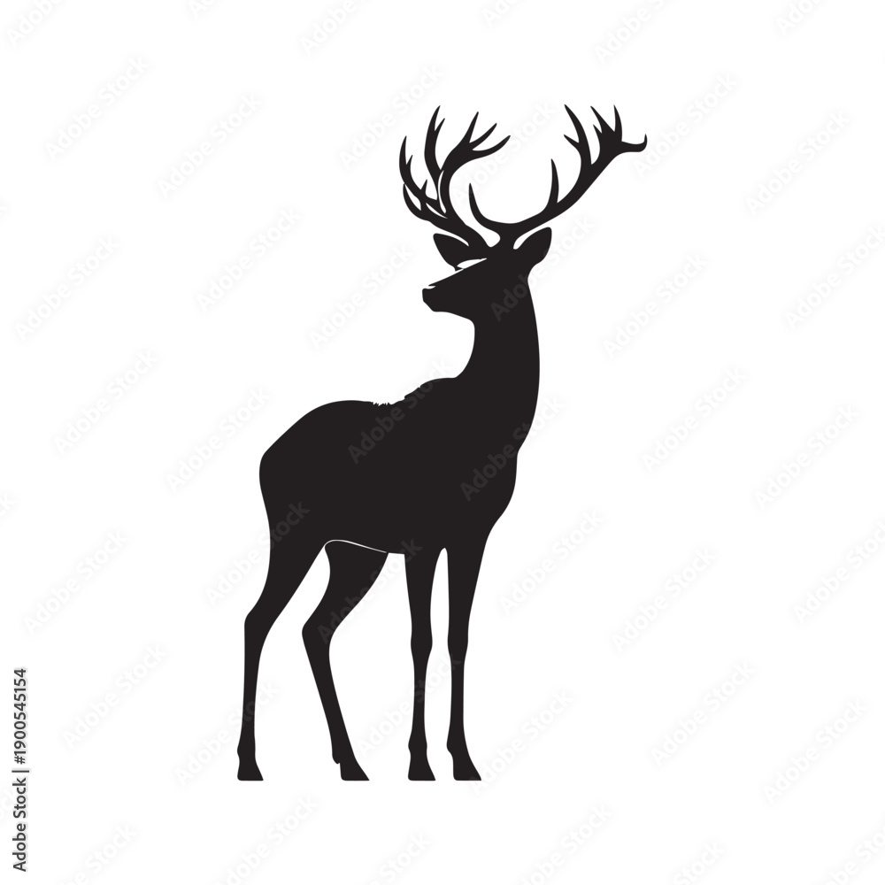 Obraz premium deer silhouette vector
