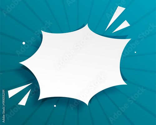 cartoon style empty blast expression frame background design