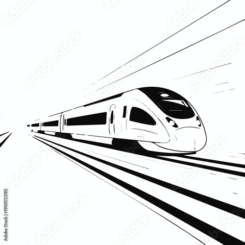 Conceptual vector of speed, progress and modern transportation