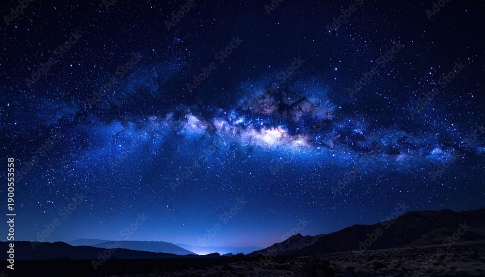 Fototapeta premium Night Sky with Milky Way Galaxy.