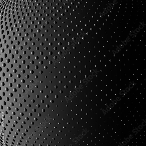 halftone sphere. Black and white illustration. eps 10