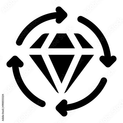 A glyph style icon representing a winch truck