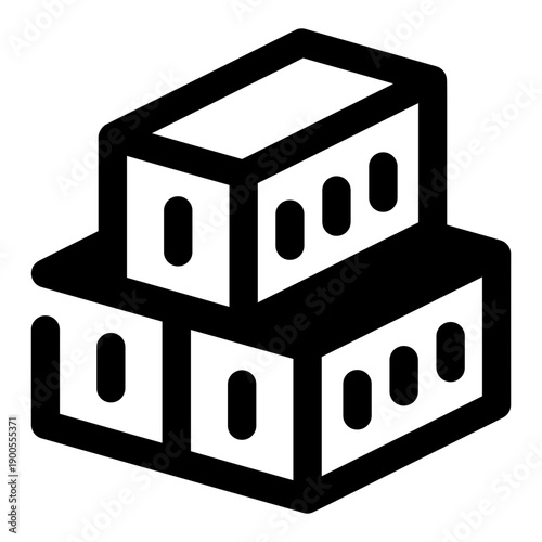 A glyph style icon representing drone delivery