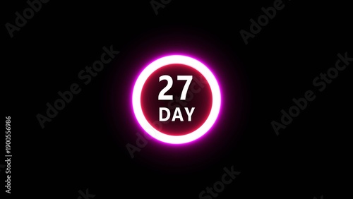 Foto Neon 27 day illustration