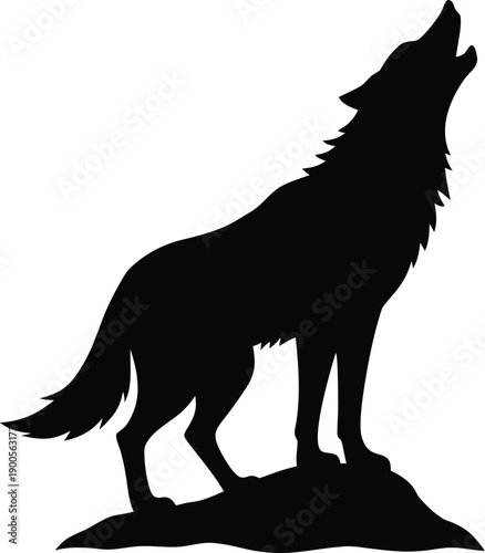 Howling Wolf Silhouette