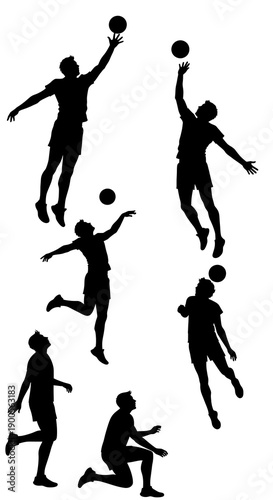 Silhouette Volleyball: Dynamic Flight