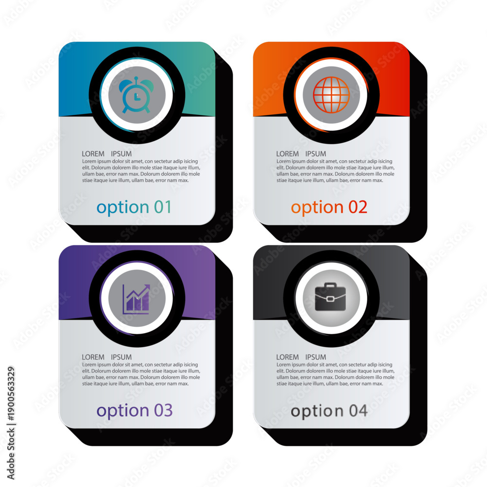 Fototapeta premium Rounded Badge Information Infographic.ai