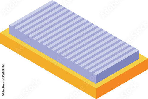 Orthopedic mattress with stripes ensuring comfortable sleep, promoting healthy posture and restful nights