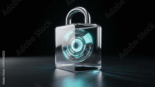 Multiple Illuminated Padlocks Symbolizing Cybersecurity Protection on Reflective Black Surface with Teal Glow