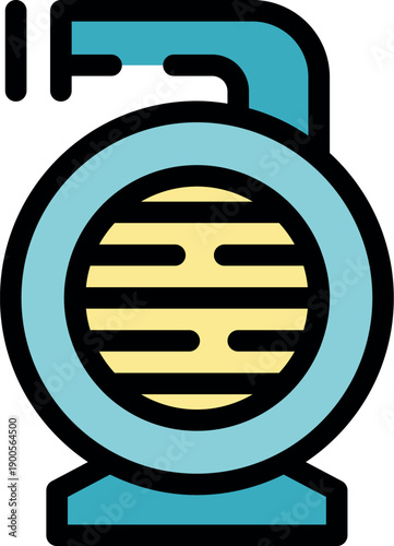 Portable gas burner heating water, ideal for camping and cooking in outdoor environments