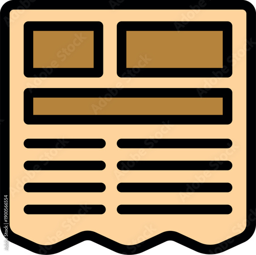 Newspaper layout presenting images and text blocks, conveying information and engaging readers with visual storytelling