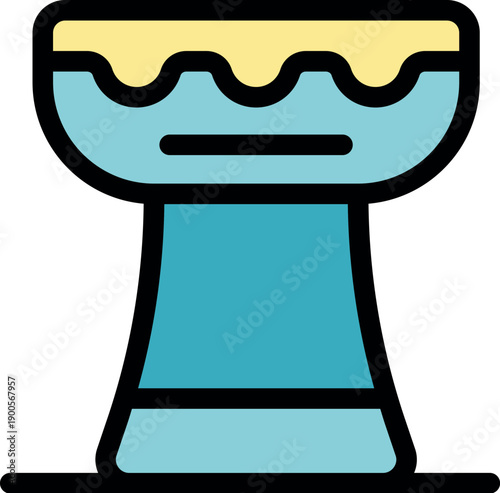 Hookah bowl is filled with shisha molasses, ready for smoking