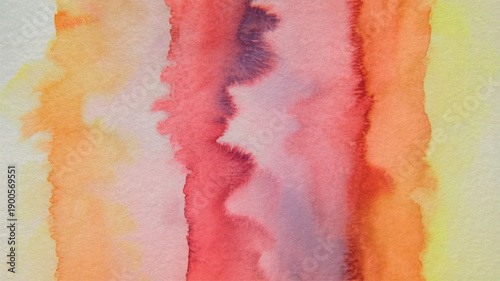 Warm Vertical Watercolor Wash Abstract Soft Texture Background