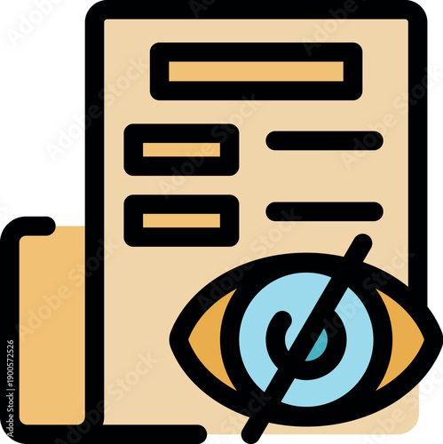 Crossed eye obscures a document, representing the deliberate avoidance of information or ignorance