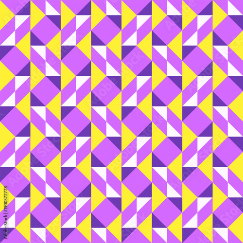Geometric precision aesthetic, color block tessellation modern seamless vector patterns. Neutral retro colors. Repeatable design for fabric collection, wallpapers,