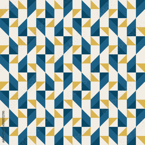 Geometric precision aesthetic, color block tessellation modern seamless vector patterns. Neutral retro colors. Repeatable design for fabric collection, wallpapers,