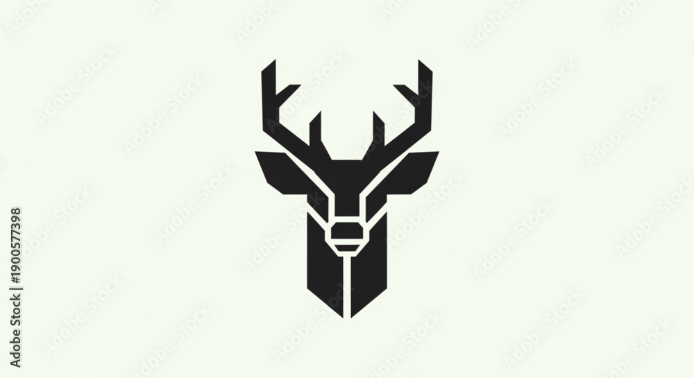 Fototapeta premium deer head silhouette