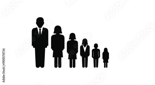 Human Silhouettes Showing Progression of Career and Life Growth