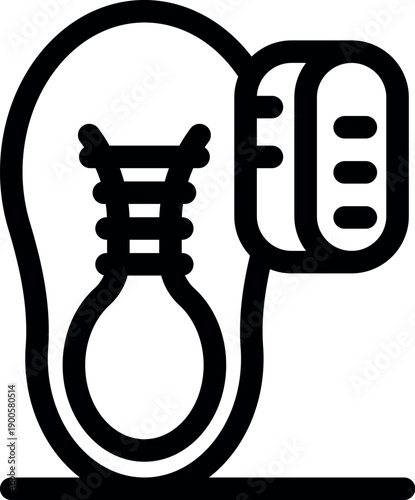 Innovative hiking boot integrating electric shoelaces controlled by a panel, enhancing convenience and fit